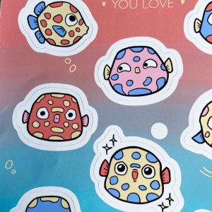 Baby Trunkfish Sticker sheet
